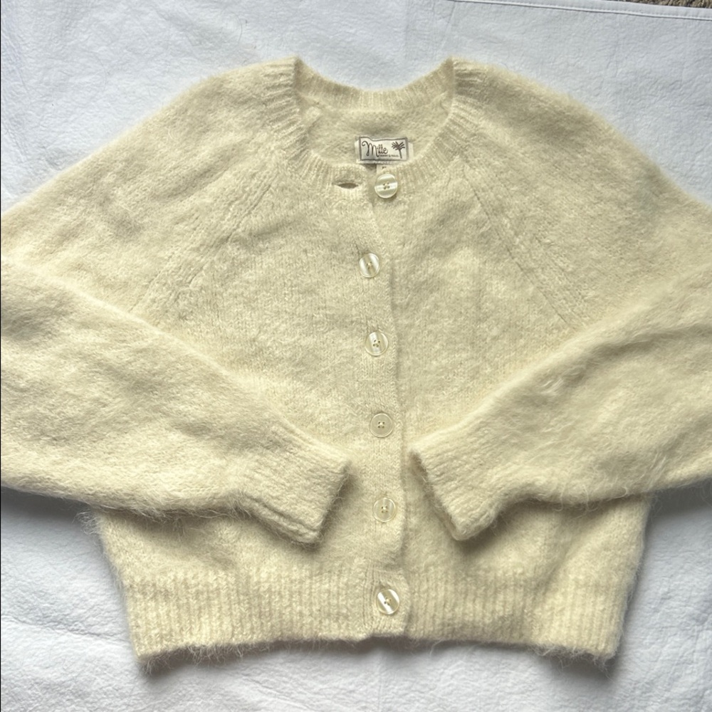 Like new Cozy Cream Alpaca Cardigan